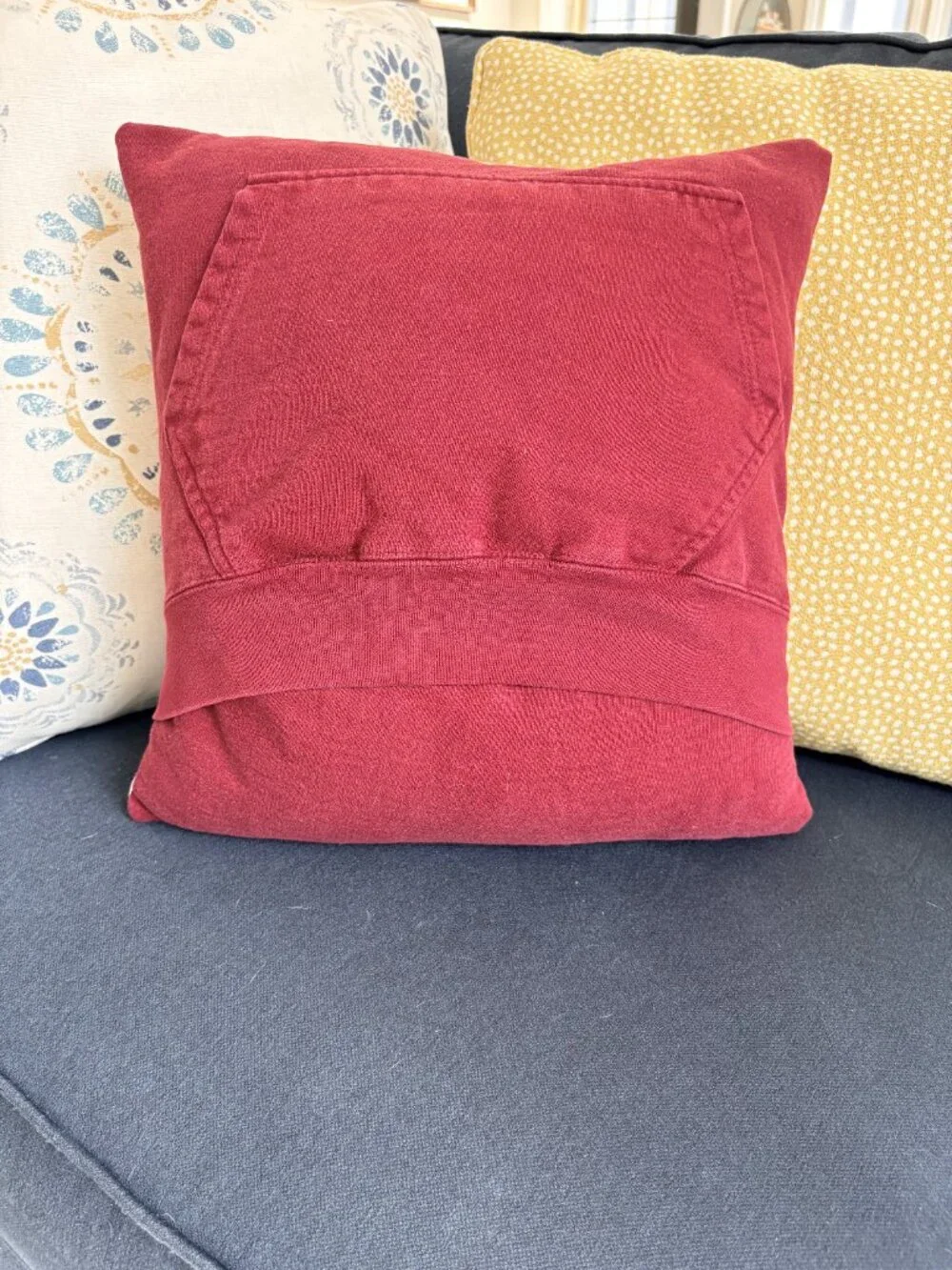 Indiana University Hoosiers reworked sweatshirt throw pillow cover dorm decor